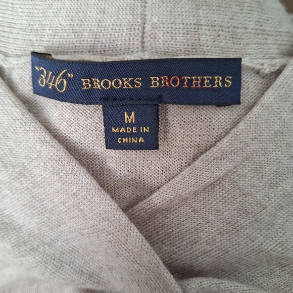 346 Brooks Brothers fine knit beige v-neck sweater - Picture 3 of 6